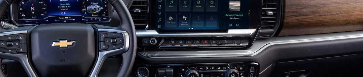 The infotainment system in the 2025 Chevrolet Silverado 2500 in Eureka, IL