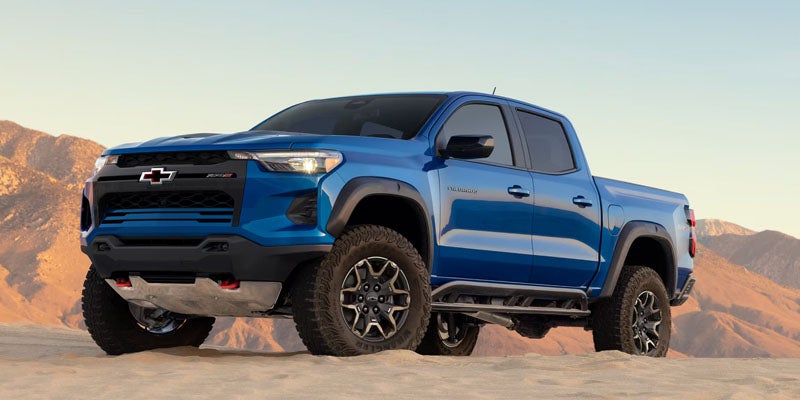 2026 Chevrolet Colorado Trail Boss navigating rocky terrain near Eureka Illinois