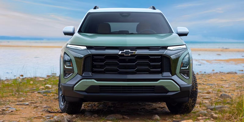 Front grille of the 2026 Chevrolet Equinox in Eureka, IL highlighting the bold Chevrolet design and styling perfect for suburban streets and open road travel.